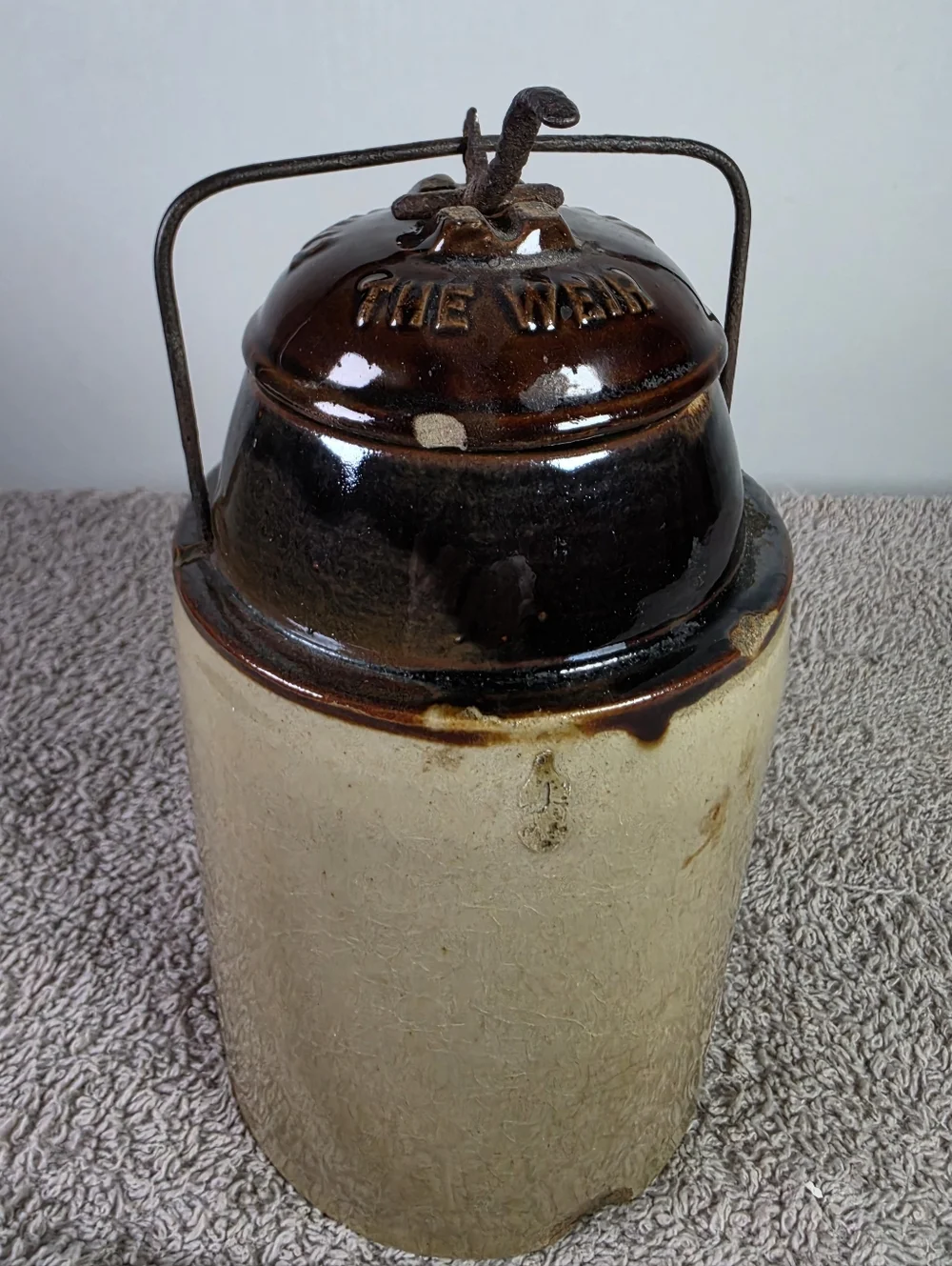 Antique Weir Pottery Canning Jar